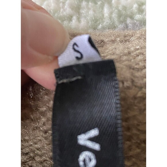 Venti6 V-Neck Brown/Tan Soft Lightweight Sweater Size Small Mohair Made in Italy - Picture 6 of 7